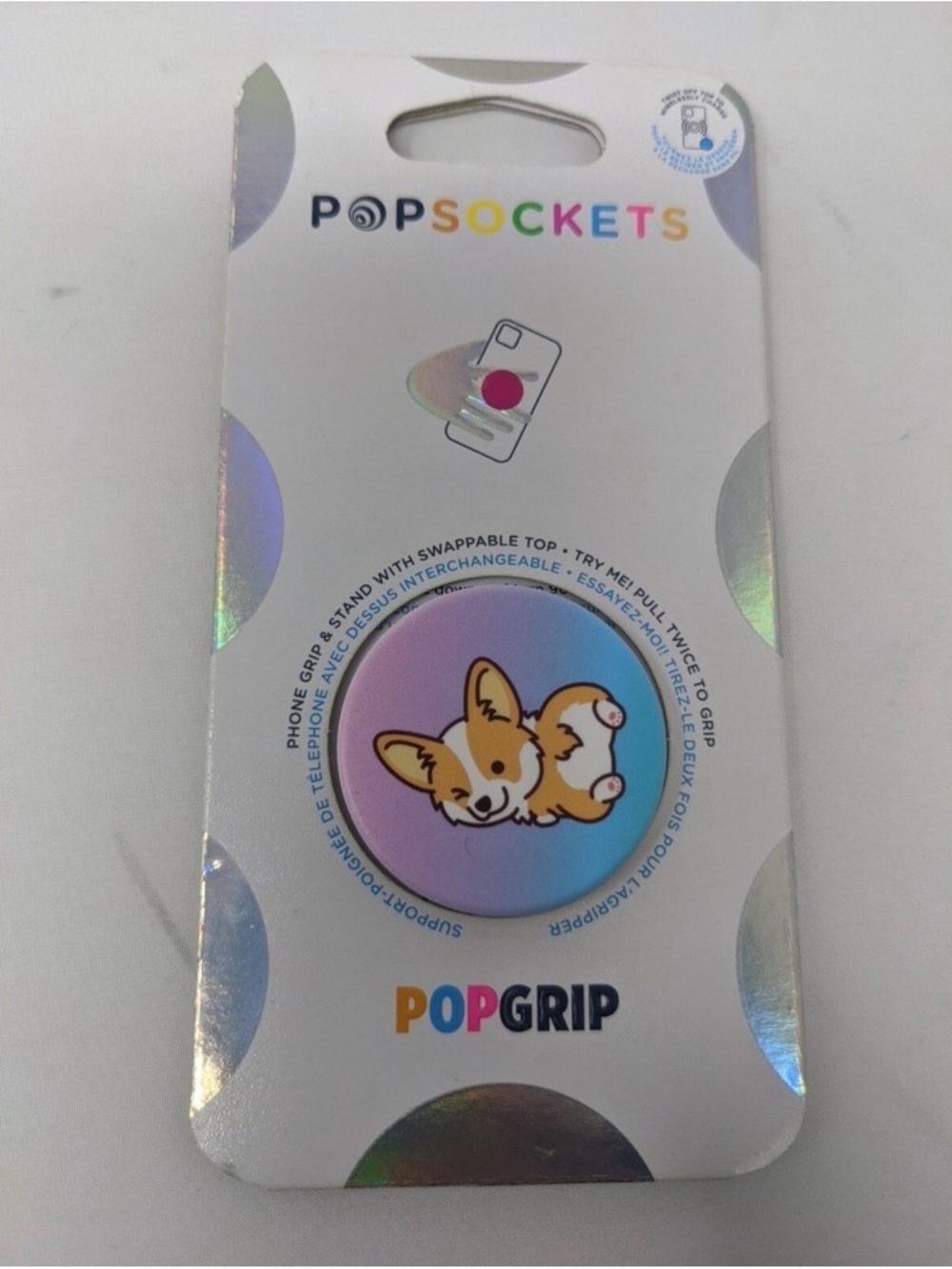 PopSocket PopGrip Corgi PopTop - Purple & Blue